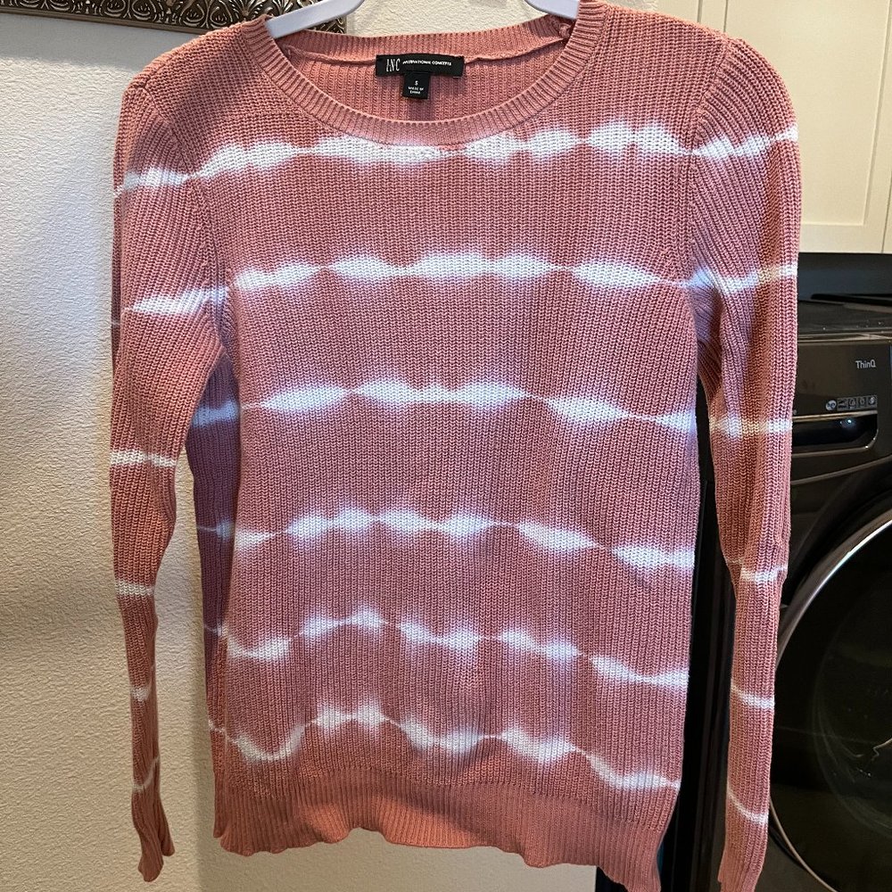 INC International Concepts Women's Striped Long Sleeve Cotton Sweater Size S